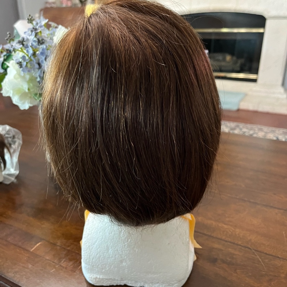 Human hair wig , brown color , lace front. - Picture 4 of 10